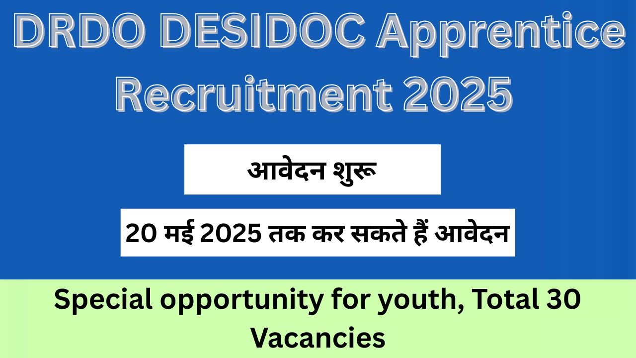 DRDO DESIDOC Apprentice Recruitment 2025