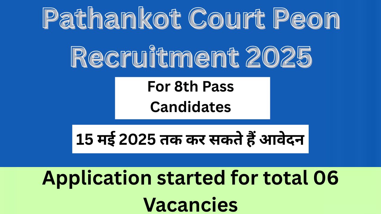 Pathankot Court Peon Recruitment 2025